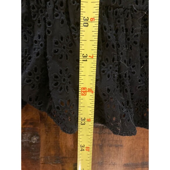 Madewell Waterlily Ruffle Eyelet Dress Black Size 8 - Picture 11 of 11